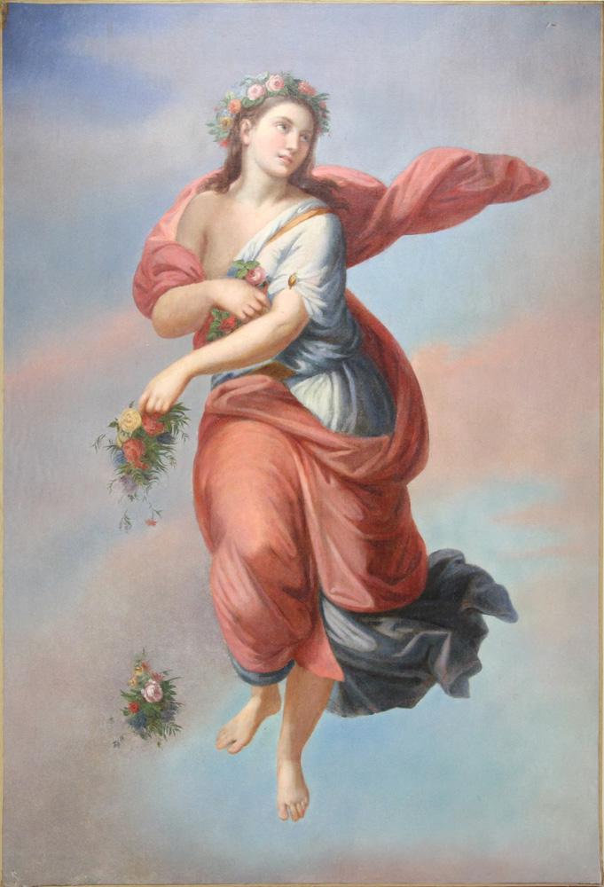 18th/Early 19thC French Angel, Oil on Canvas (1 of 5)