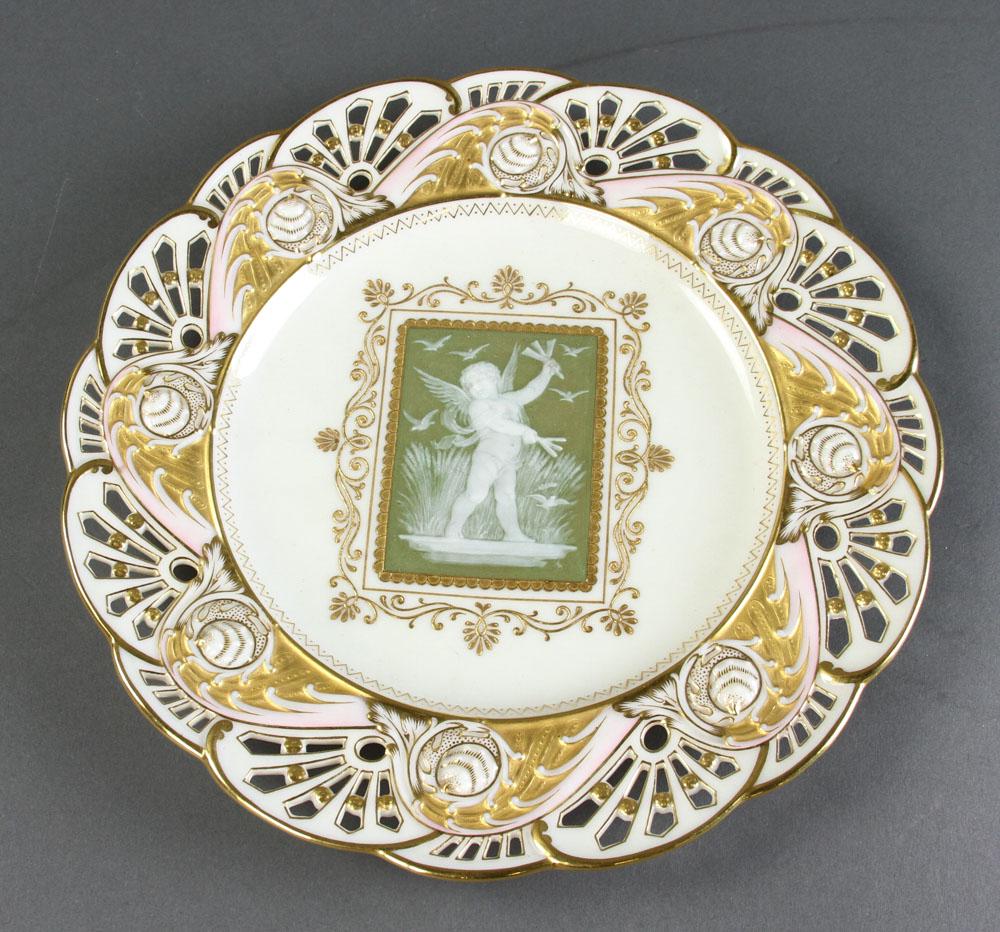 19th C English Minton Porcelain Cabinet Plate (1 of 5)