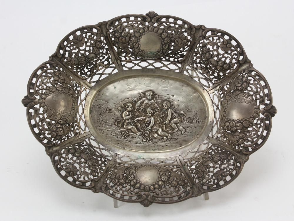 Dutch Silver Reticulated Basket (1 of 4)