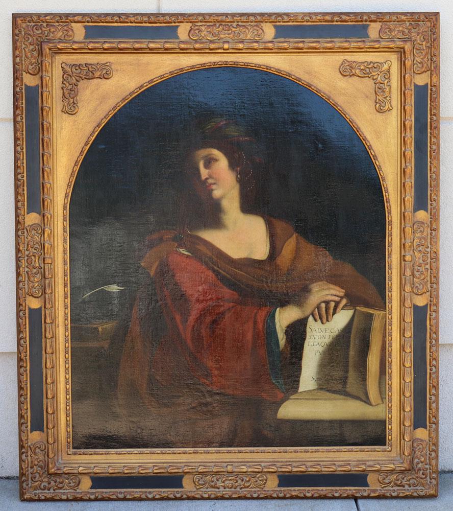 18thC After Guercino, The Samian Sibyl, Oil on Canvas (1 of 9)