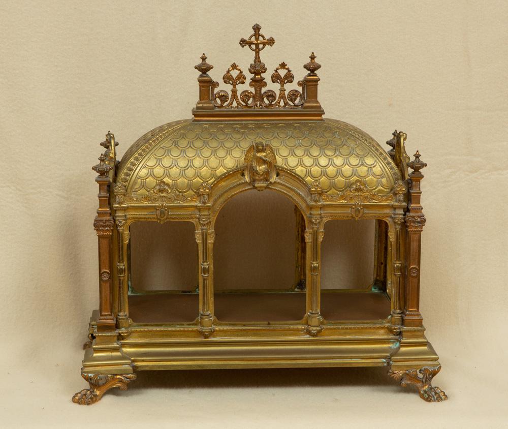 19thC French Bronze Reliquary (1 of 4)