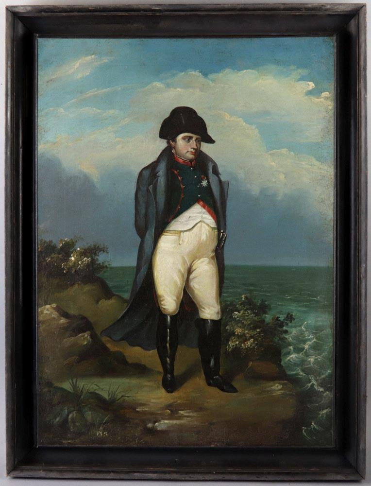 John Taylor, Portrait of Napoleon: John Taylor, full length portrait of Napoleon, oil on canvas, signed and dated, 30" x 32".