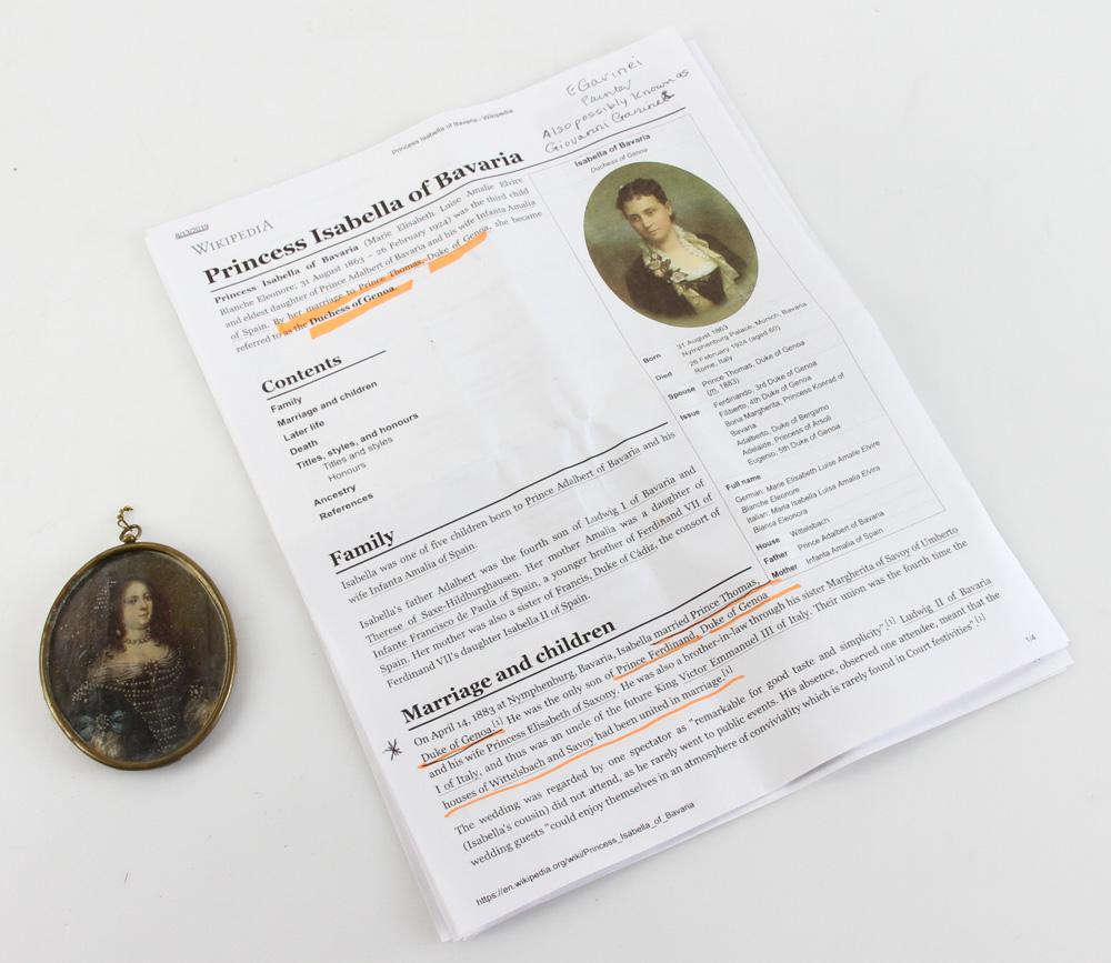 Miniature Portrait of The Grand Duchess of Genoa (1 of 6)