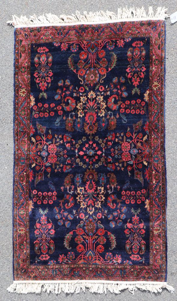 Antique Blue Persian Sarouk Rug (1 of 6)