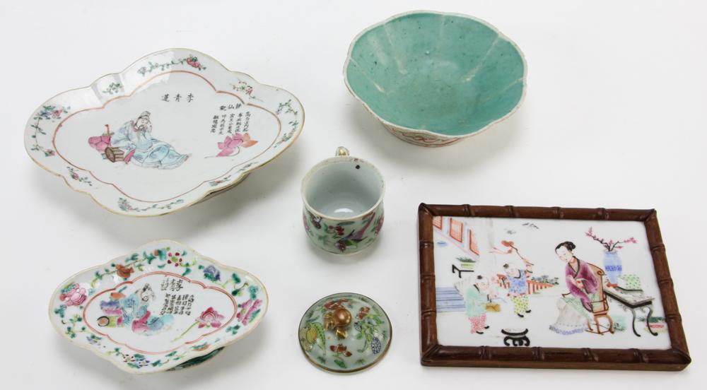 Six Chinese Porcelain Items (1 of 9)