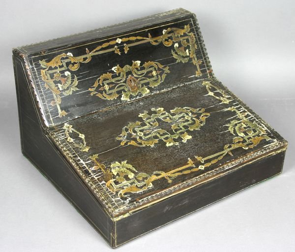 Late 19th C. English Ebony Writing Box.