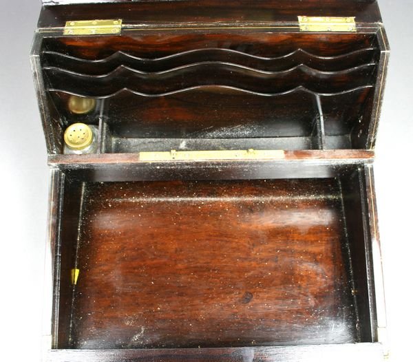 Late 19th C. English Ebony Writing Box. - 3