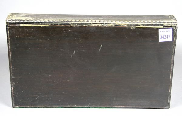Late 19th C. English Ebony Writing Box. - 4