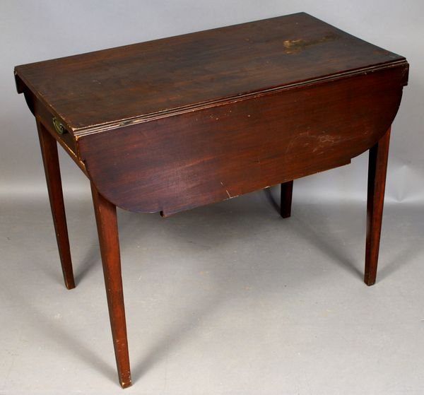 19th C. Hepplewhite Cherrywood Drop-Leaf Table