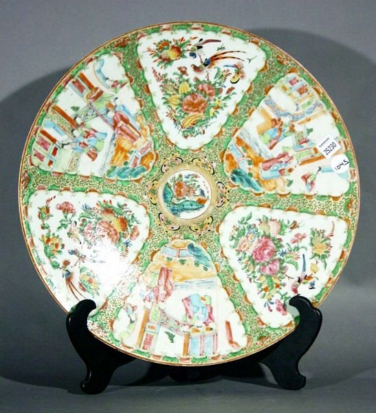 19th Century Chinese Famille Rose Charger, 18 1/2
