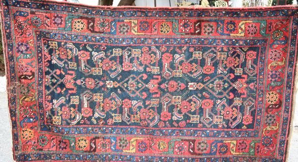 Antique Persian Bidjar, 4'1'' x 7'3''.