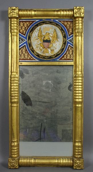 Pair of Federal Mirrors with Eglomise Panels. - 4