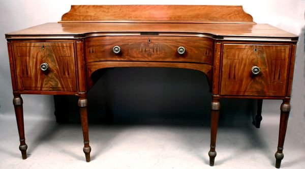 19th Century Continental Mahogany Inlaid Sideboar