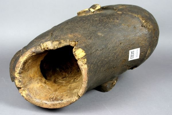 19th/20th C., Nigerian Egala Carved Wood Head. - 3