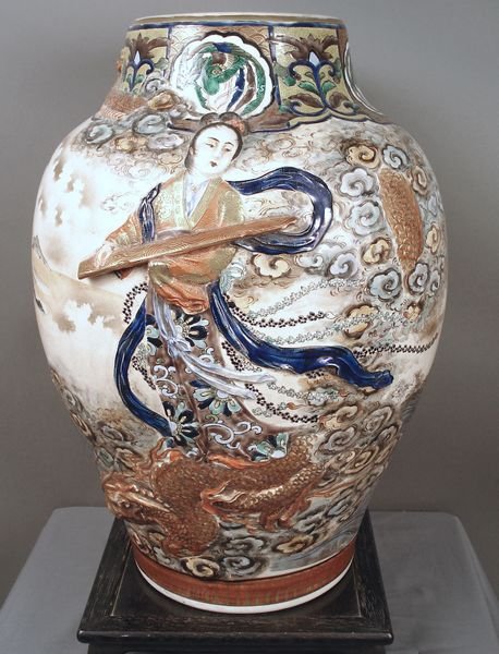 19th C. Satsuma Vase, Sgnd.