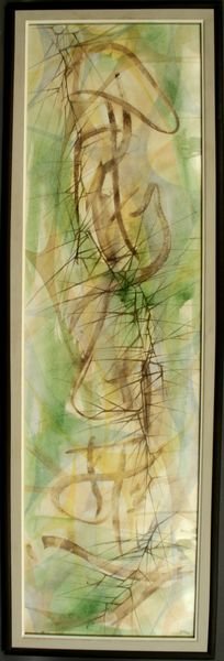 20th C. Abstract Watercolor On Paper, Geller