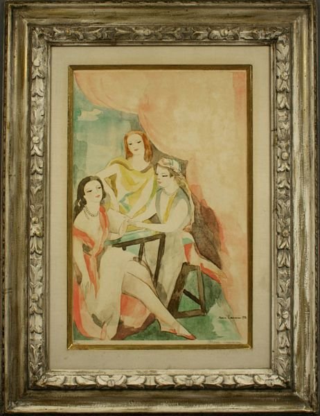 Sgnd. Marie Laurencin, Three Women, Print 1937