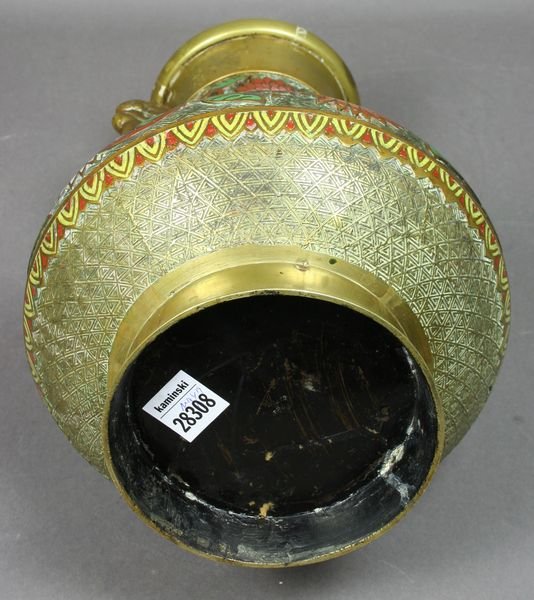 20th Century Japanese Champleve Bronze Vase - 2