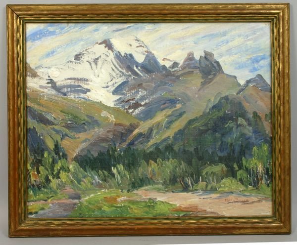 Signed Mary Cable Butler, Landscape, o/b
