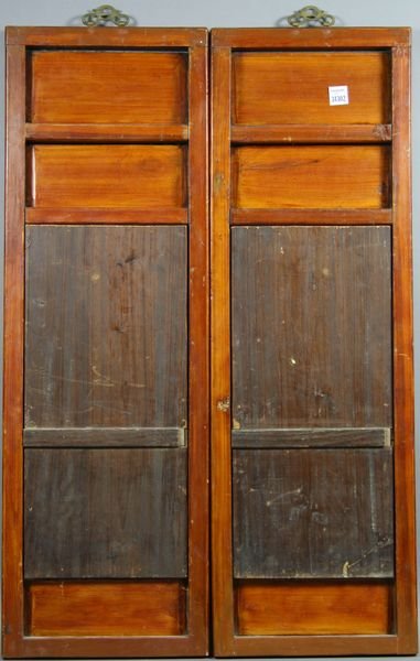 Pair of 19th/20th C. Chinese Carved Wood Panels. - 2