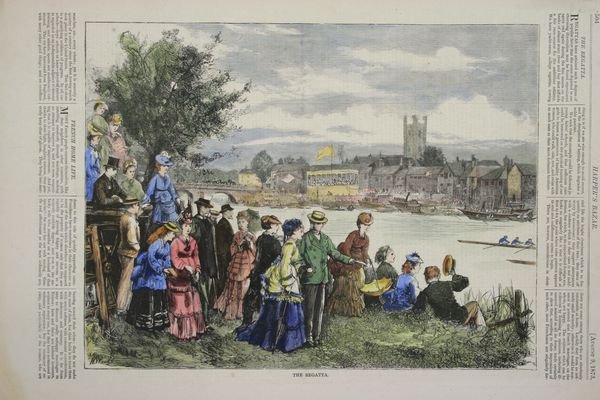 4 Boat Race Prints (ca. 1875), Various Sizes. - 2