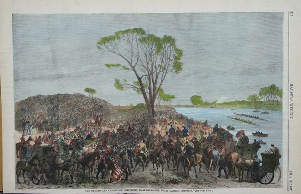 4 Boat Race Prints (ca. 1875), Various Sizes. - 4