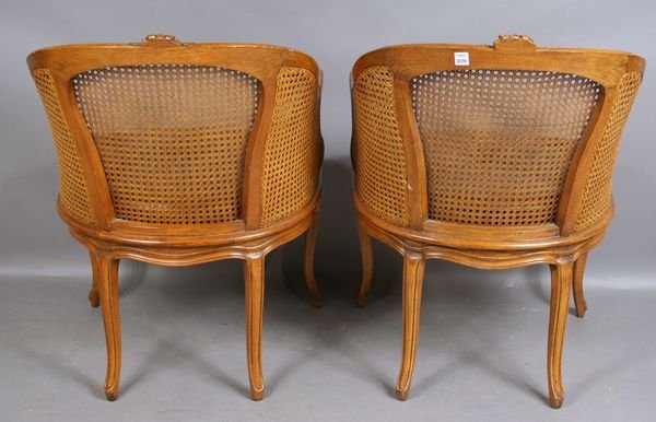 Pair of Louis XV Carved Fruitwood Arm Chairs. - 2