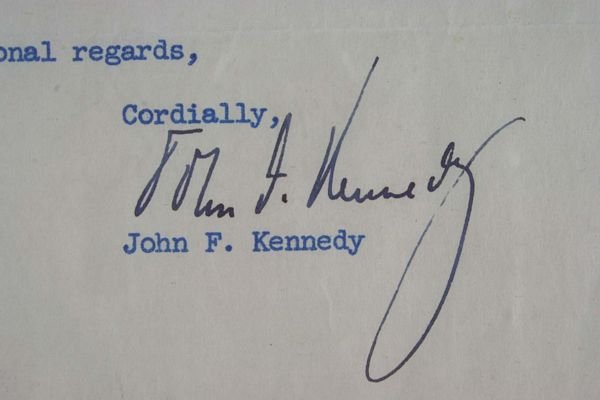 John F. Kennedy Autographed Letter. - 3