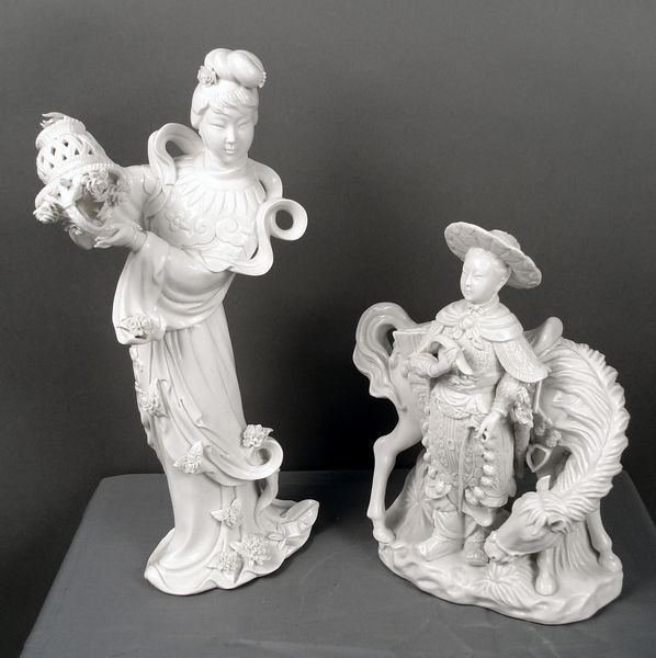 20th C. Chinese Blanc-de-Chine Figures