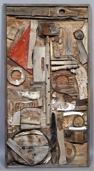 20th Century Wood Abstract, Dennis Davis, 1965