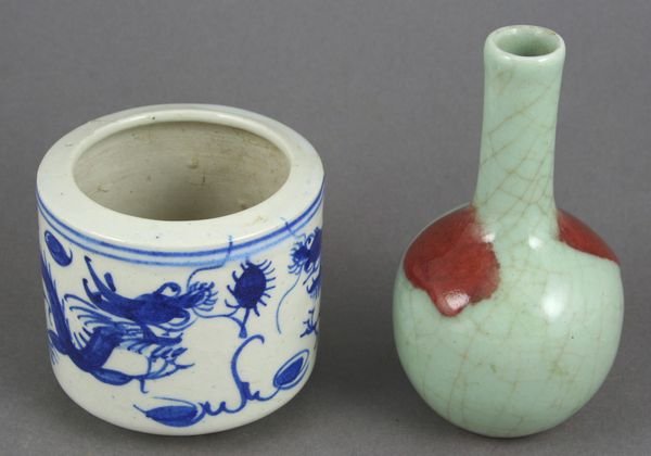 19th C. Japanese Glaze Porcelain Vase.