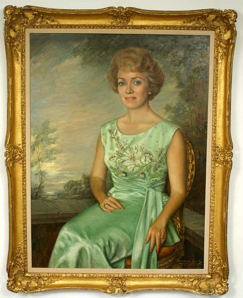 SIGNED ANTONIO SEREIX, PORTRAIT OF WOMAN, O/C
