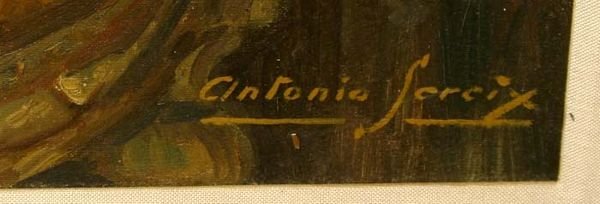 SIGNED ANTONIO SEREIX, PORTRAIT OF WOMAN, O/C - 2