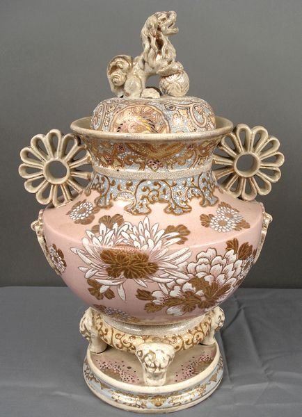 19th C. Satsuma Covered Jar