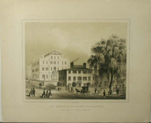 RESIDENCE OF J.RICHARDSON, LITHOGRAPH, C.1860