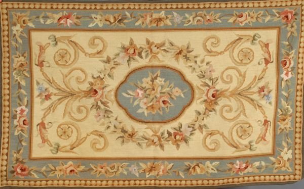 Fine Needlepoint Rug, 2' 6" x 4'.