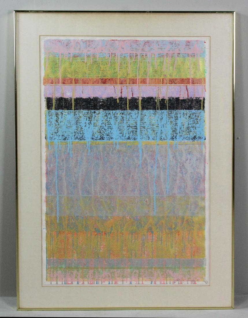 Patrick Archer, HV Rosemist, Acrylic on Paper: Patrick Archer, 'HV Rosemist', acrylic on paper, signed and dated '81' L/R, 40" x 26", frame 48 1/4" x 34 1/4". Provenance: Jupiter, Florida collection.