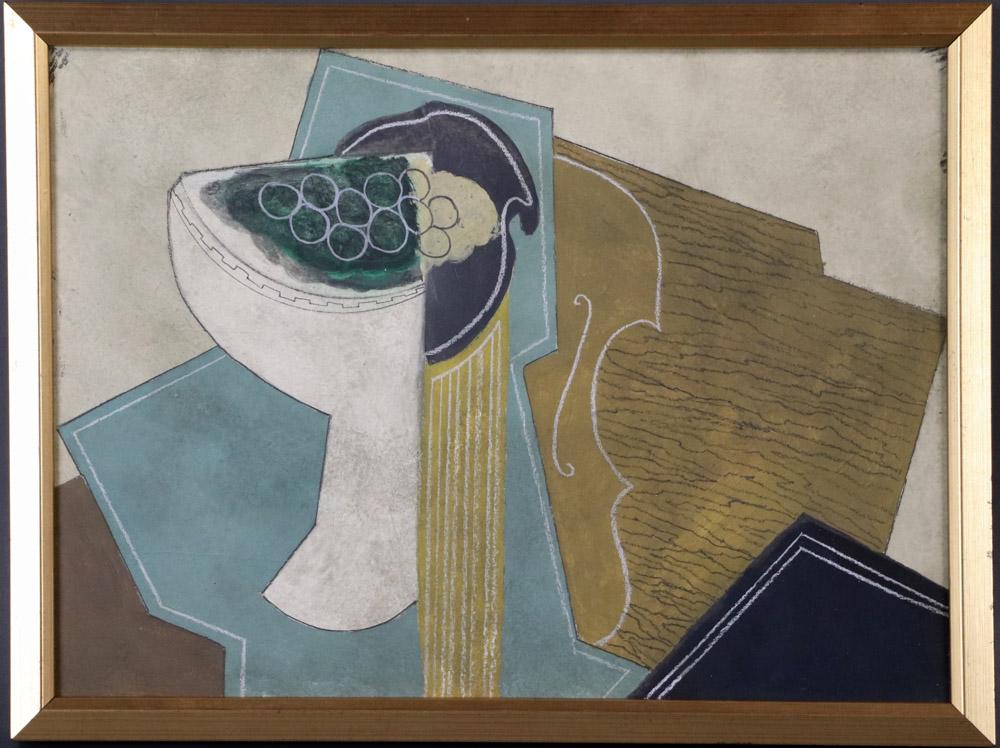 Attr to Juan Gris, Cubist Composition: Attributed to Juan Gris, "Cubist Composition", oil on panel, unsigned, 12" x 16 1/2", framed 13" x 17 1/2". Provenance: Newport Beach, California collection.