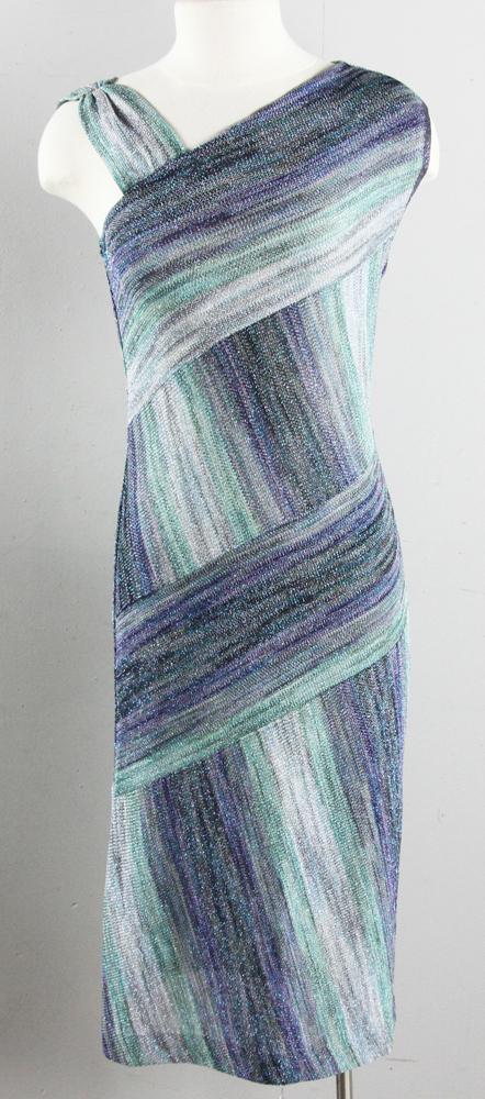 Missoni Blue/Green Shimmer Dress: Missoni blue/green shimmer dress, size 44. Provenance: From a California collector.