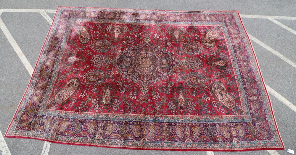 Antique Persian Lavar Kerman Rug: Antique Persian Lavar Kerman rug, 16' 3" x 11' 3". Good condition.