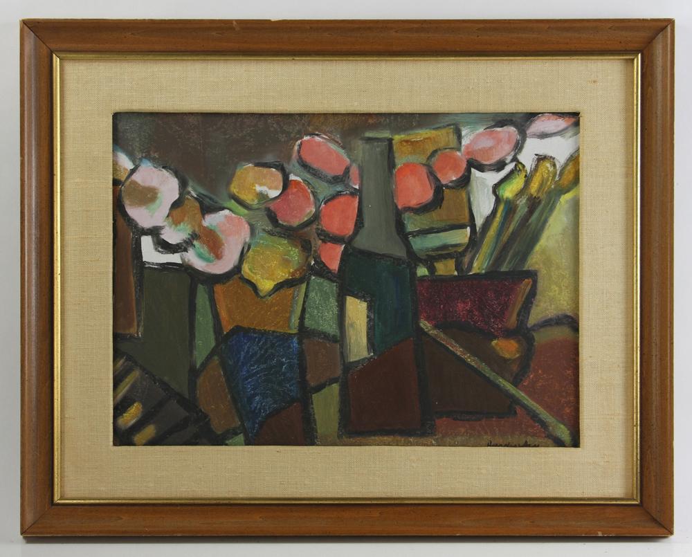 Edward Avedisian, Abstract Oil on Board: Edward Avedisian (American, 1936-2007), abstract, oil on board, signed L/R, 13 1/2" x 18 1/2", framed 19 1/4" x 24 1/2". Provenance: Andover, Massachusetts estate.