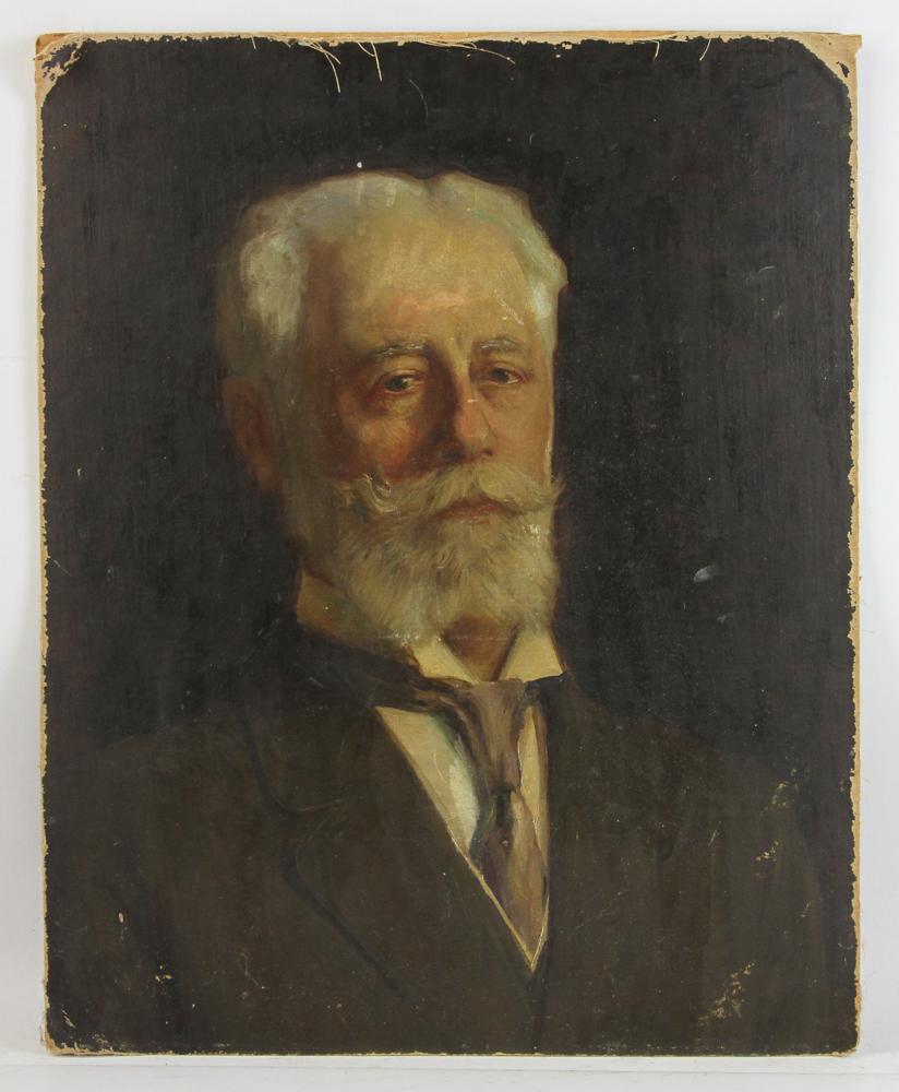 Portrait of an Old Man, Oil on Canvas: Portrait of an old man with beard, oil on canvas, unsigned, unframed 20 1/2" x 16". Provenance: From a New York, New York estate.