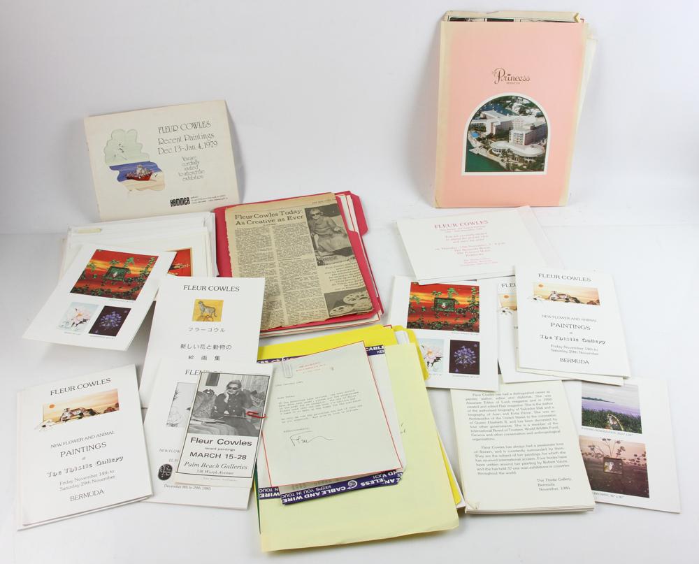 Collection of Books by Fleur Cowles: Collection of books illustrated and/or written by Fleur Cowles, to include: (4) copies of "The Love of Tiger Flower", (2) copies of "All Too True", (2) copies of "Friends & Memories, (2) copies of "Ti