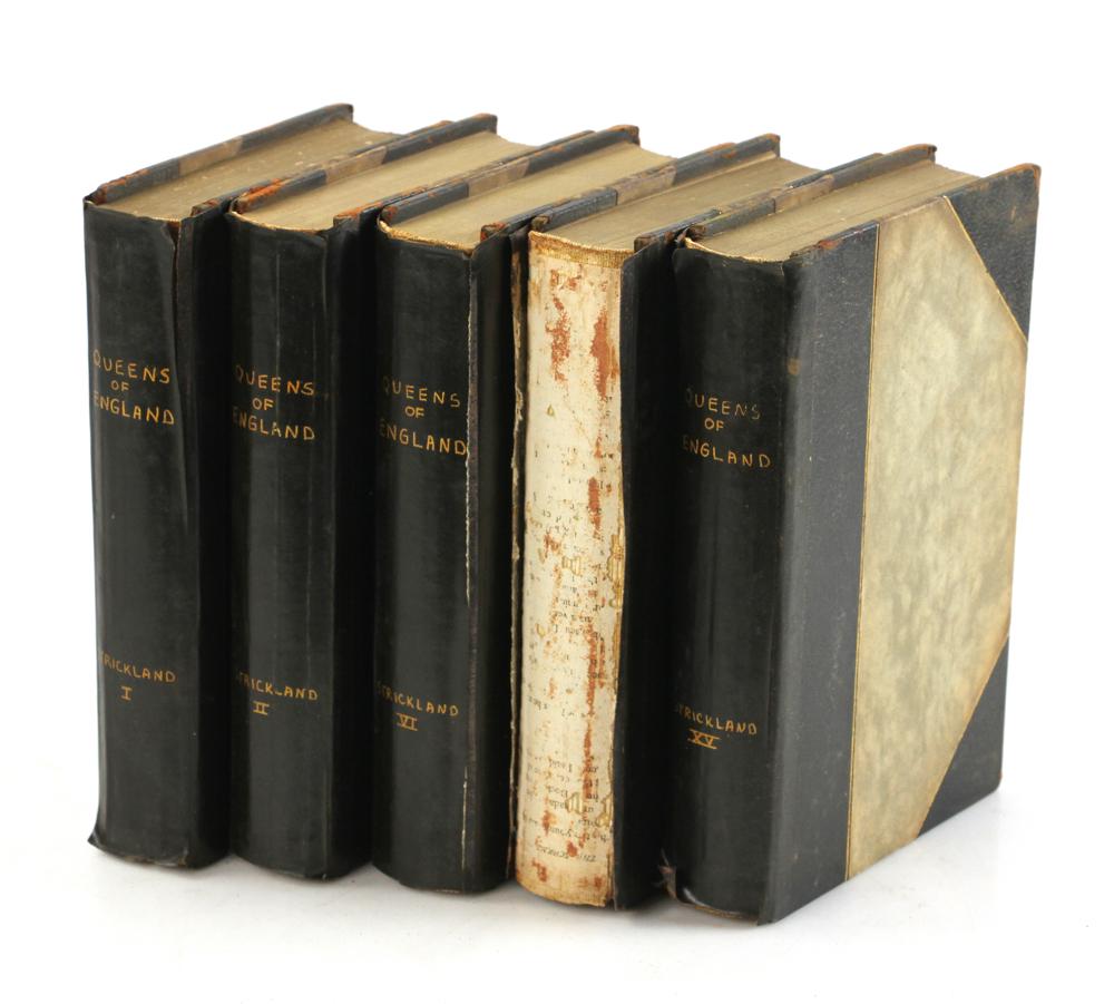 Lives of the Queens of England, (5) Volumes: Lives of the Queens of England, copy #420, five volumes. Provenance: Estate of Alfreda Rochelle-Thomas, Palm Beach, Florida.