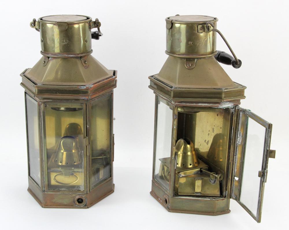 Pair of Brass Ship Lanterns (1 of 6)