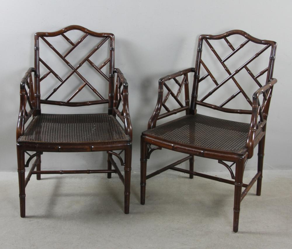 Pair of Chinese Chippendale Chairs (1 of 8)