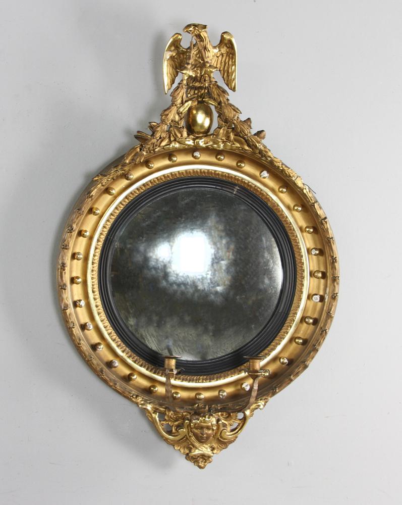 19thC Federal Eagle Convex Mirror (1 of 11)