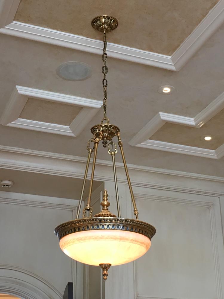 1920s Style Bronze Ceiling Light (1 of 1)