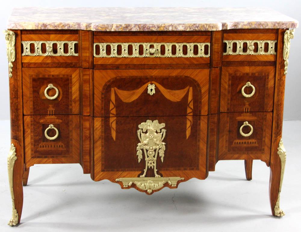 C1880 Louis XV/XVI Transitional Chest (1 of 8)