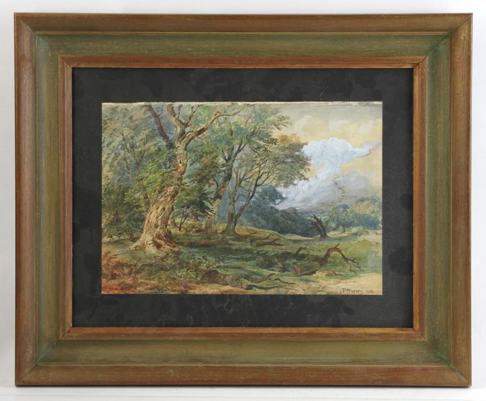 J F Cropsey, Landscape, Watercolor (1 of 5)